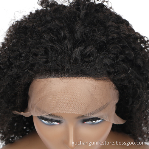Cheap Malaysian Human Hair Lace Front Wig With Baby Hair Unprocessed Raw Virgin Cuticle Aligned 360 Lace Frontal Wig Kinky Curly